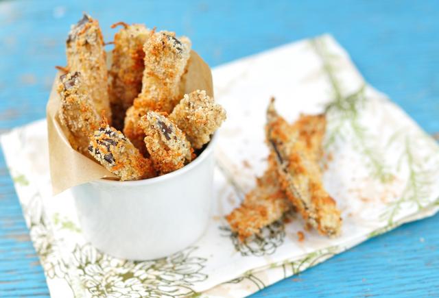 aubergines frites
